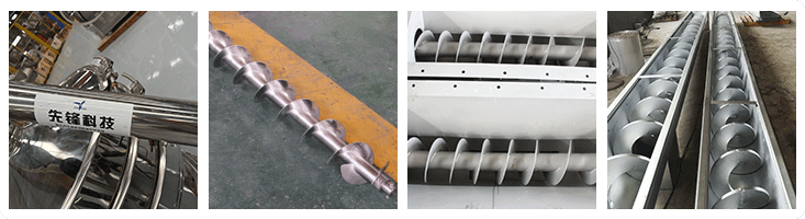Conveyor pipeline and spiral blades