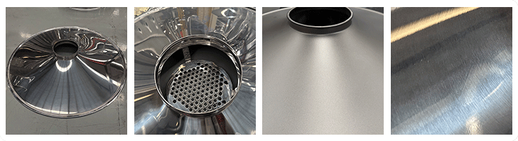 Feed inlet and surface treatment process