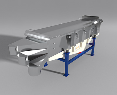 Stainless steel linear vibrating screen for material contact