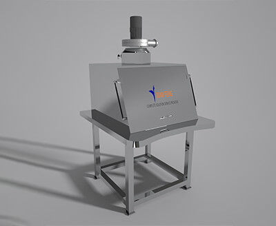 Mirror-polished stainless steel dust-free feeding station