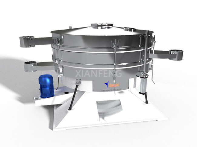 Tumbler Screening Machine 3D Rendering - Industrial Tumbler Sieve for Fine Powder & Granule Classification