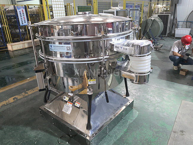 Real Photo of Stainless Steel Tumbler Screening Machine - Ideal for Food, Pharmaceutical & Cosmetic Material Processing