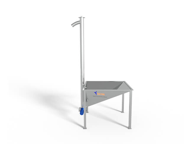 3D Render of Vertical Screw Conveyor - Efficient Equipment for Vertical Bulk Material Conveying in Factories