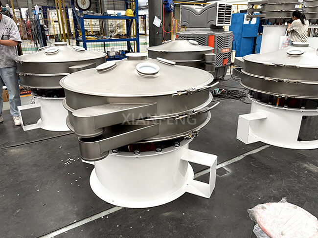 Circular Vibrating Screen Real Photo - Stainless Steel Body with Surface Sandblasting Treatment for Corrosion Resistance