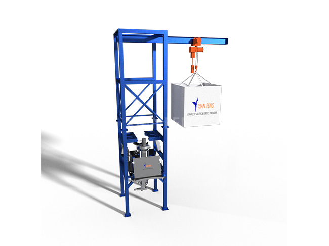 Open-Type Bulk Bag Discharge Station - 3D Detailed Rendering