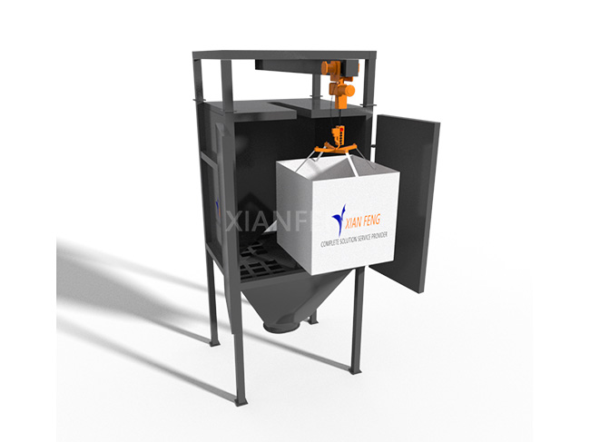 Enclosed-Type Bulk Bag Unpacking Machine - 3D Structure View