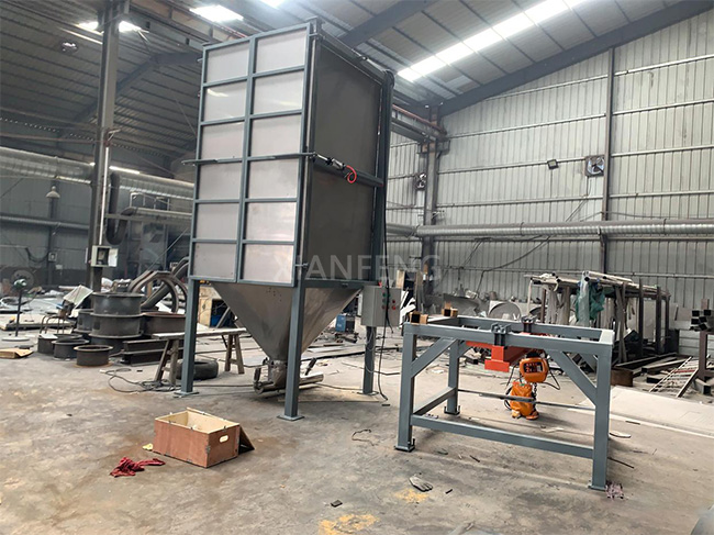 Bulk Bag Discharge Equipment in Workshop - Static Overall View