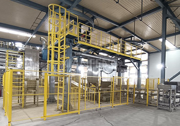 Actual application scene of the production line of the ton bag unpacking machine