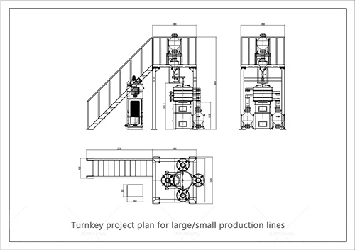 Drawing of inert gas shielded vibrating screen production line for metal powder and 3D printing material screening