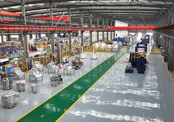 Factory product vibrating screen product display area aerial perspective