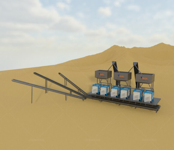 Screening quartz sand production line