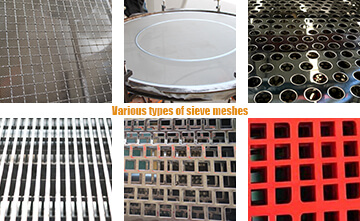 Various types of vibrating screens